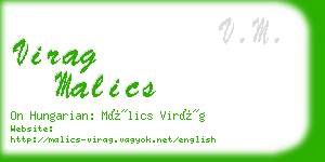 virag malics business card